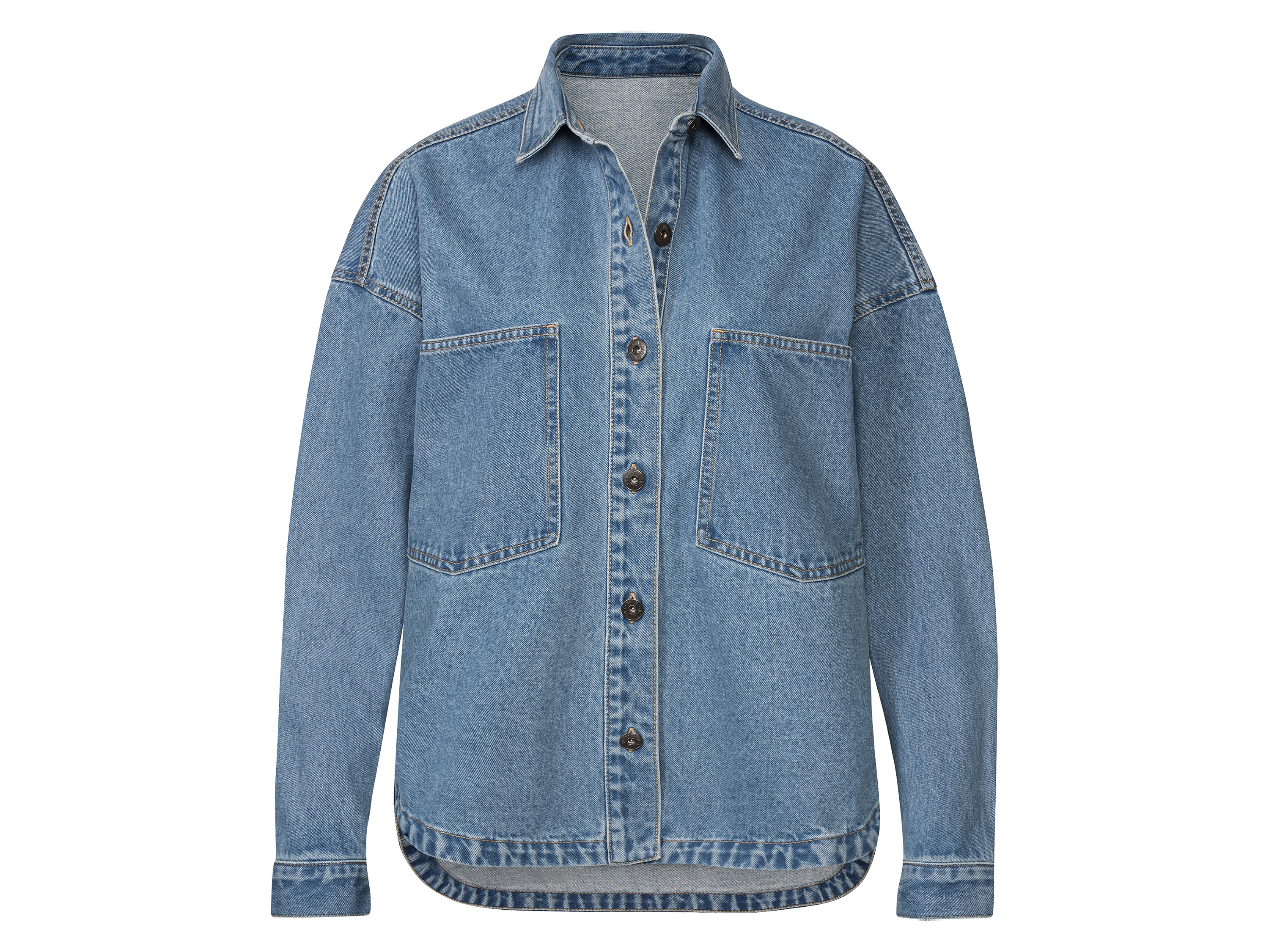esmara® Dámska rifľová košeľová bunda (48, modrá)
