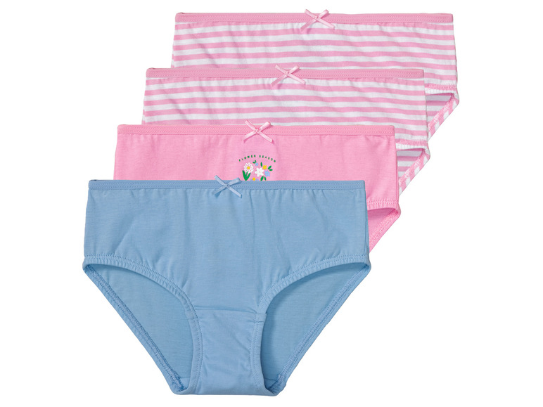 E-shop lupilu® Dievčenské nohavičky, 4 kusy (110/116, modrá/bledoružová)