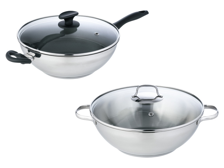 LIVARNO home Wok z ušľachtilej ocele, Ø 32 cm