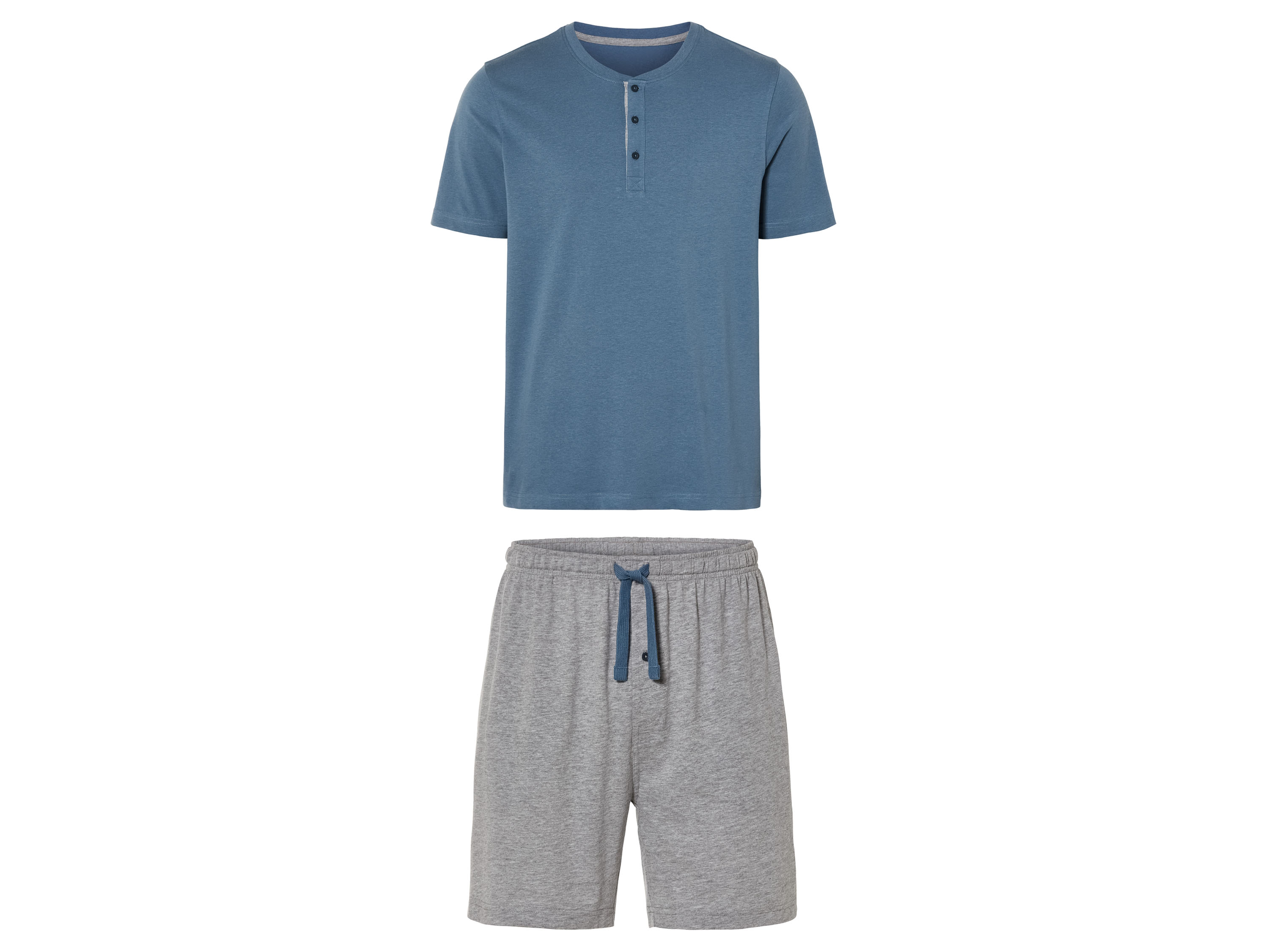 LIVERGY® Pánske pyžamo (S (44/46), modrá/sivá)