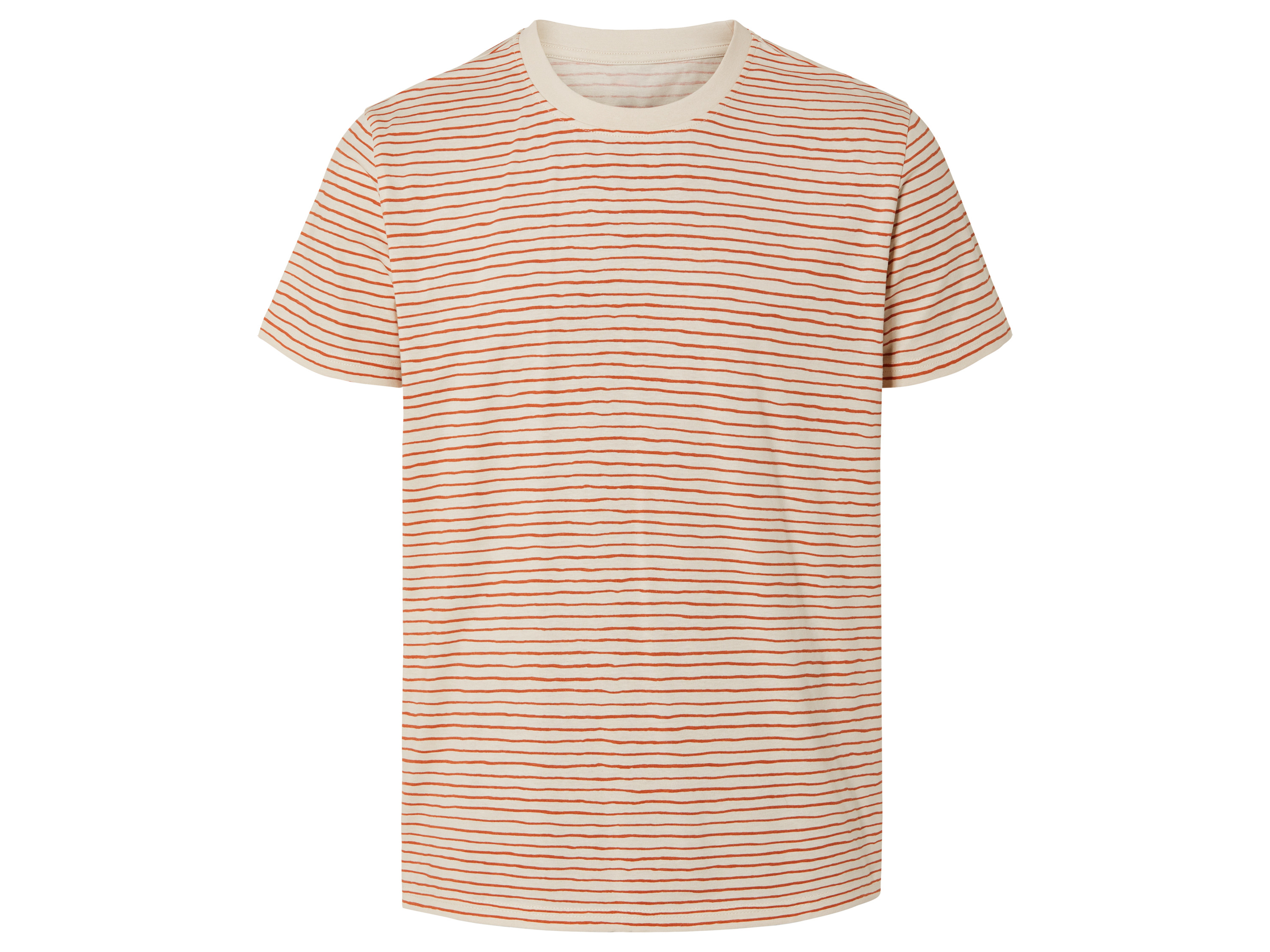 LIVERGY® Pánske tričko s BIO bavlnou (L (52/54), biela/červená)