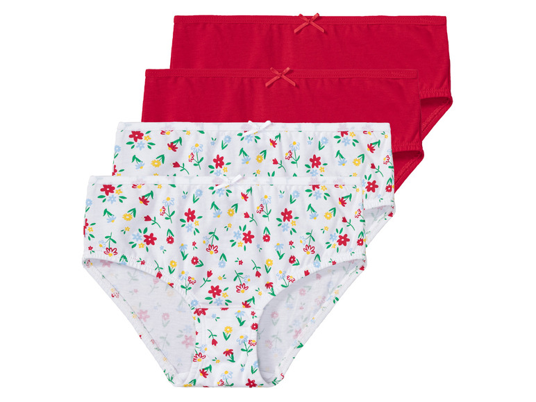 E-shop lupilu® Dievčenské nohavičky, 4 kusy (110/116, červená/biela)